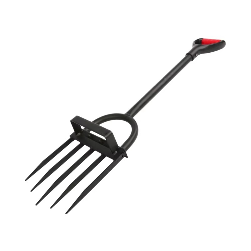 Spade Digging Fork - Zware 5-tands hooivork van koolstofstaal met