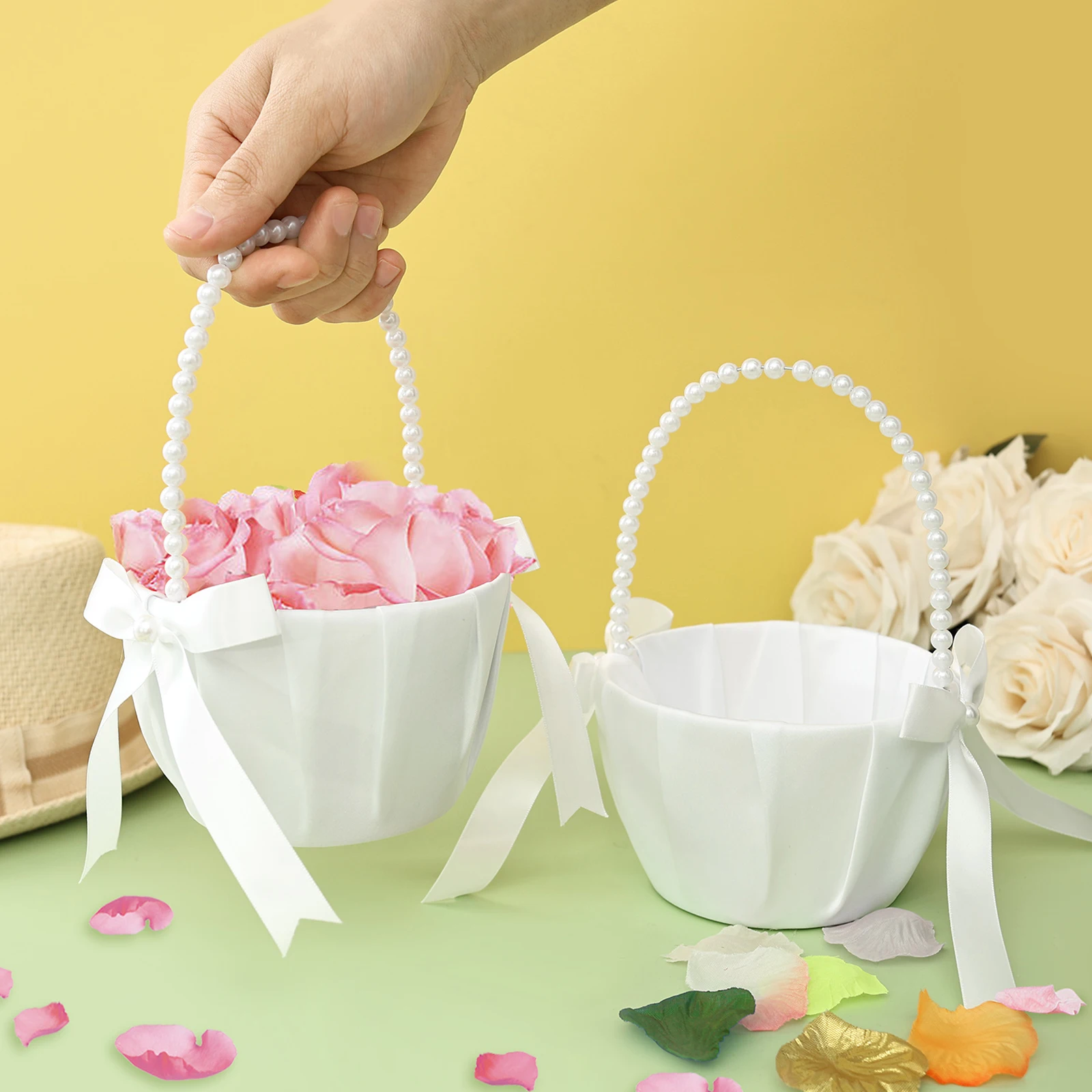 Gardening Tools Girls - 2 Stuks Bruiloft Bloemenmeisje Mand Strik