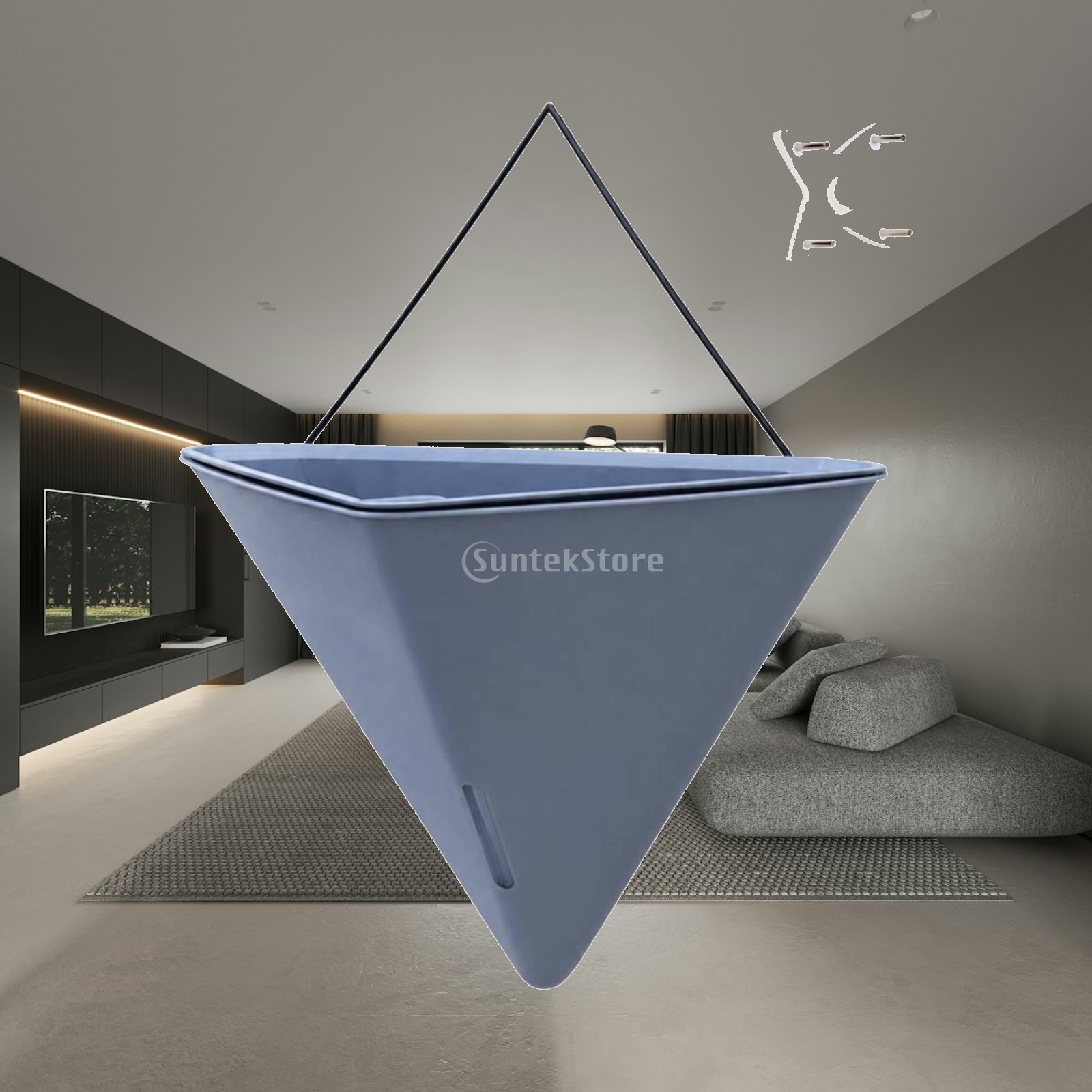 Self-Watering Planter - Wandplantenbak met waterstandindicator, lichtgewicht hangende bloempot,