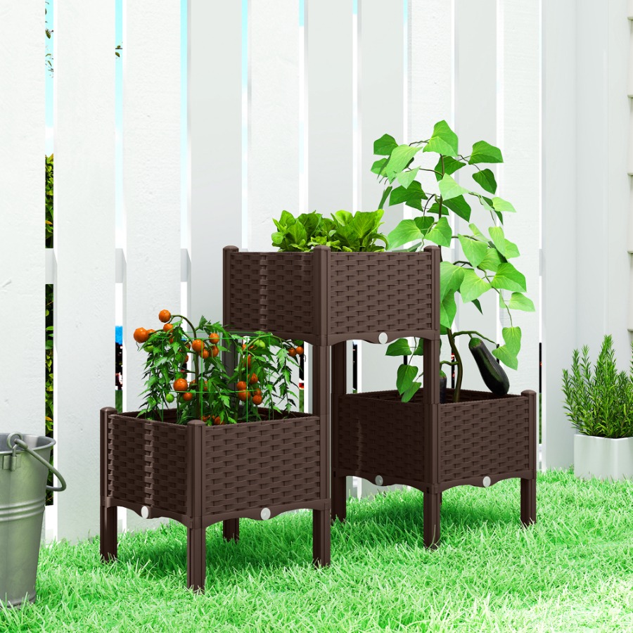 Kunststof verhoogd tuinbed met - Self-Watering Planter recensie en prijs