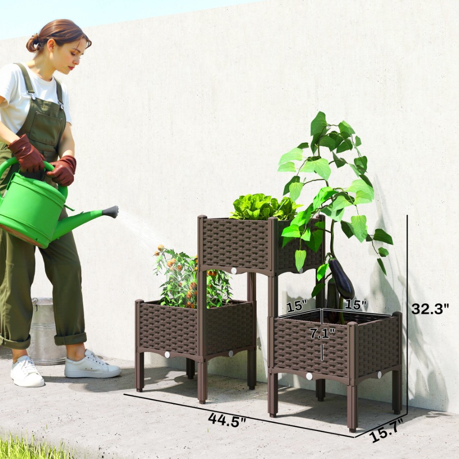 Kunststof verhoogd tuinbed met - Self-Watering Planter recensie en prijs