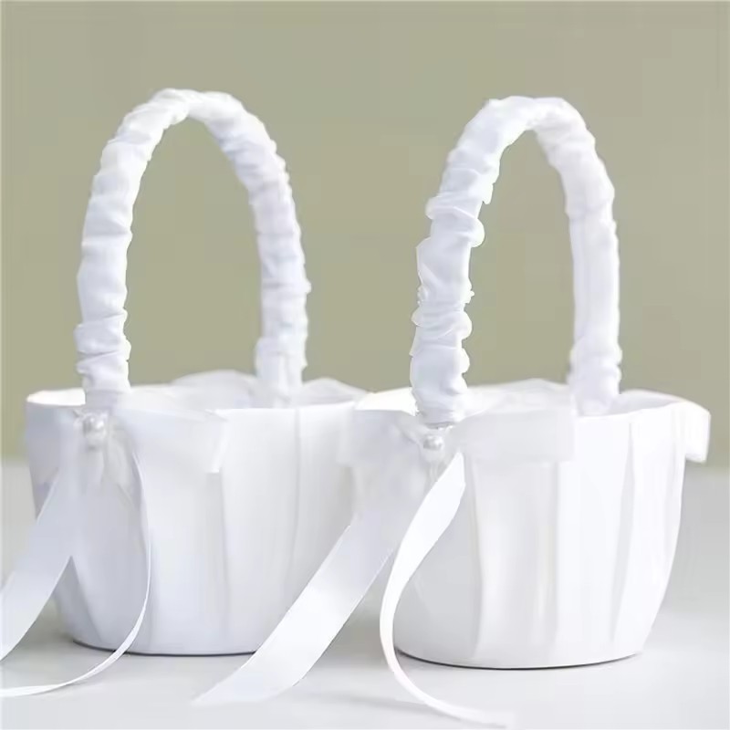Bruids wit satijnen strik bloe - Gardening Tools Girls recensie en prijs