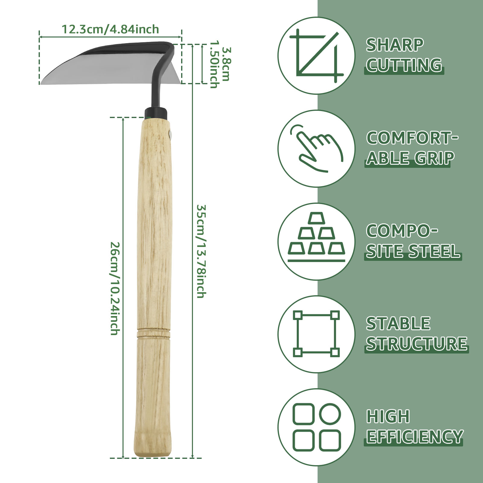Japanse Wieden Sikkel Houten H - Gardening Hand Tools Japanese recensie en prijs
